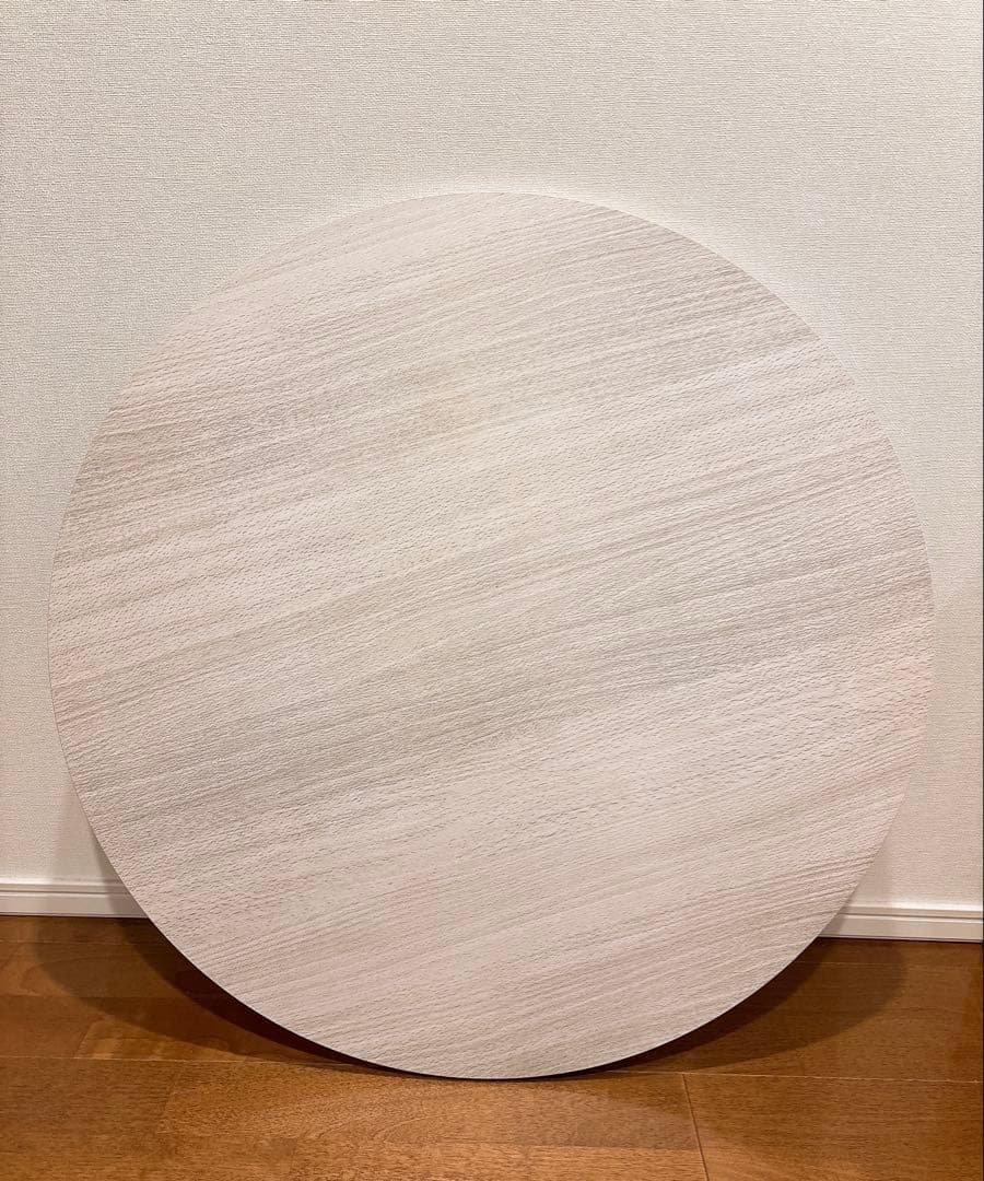 こたつテーブル 70cm 円形 ホワイト　木目