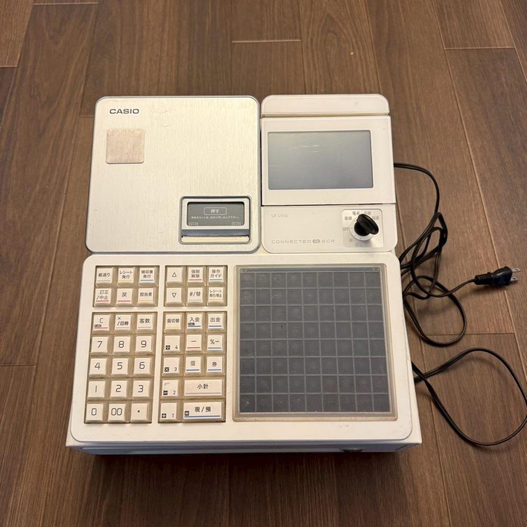CASIO SR-C550-45WEワンタッチメニュー72種類レジスターホワイト